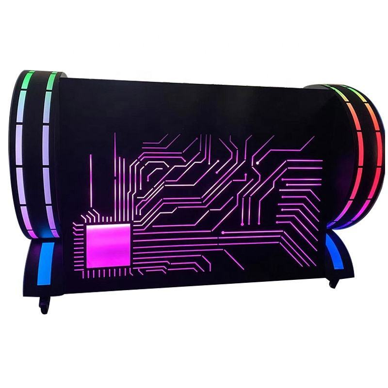 Wireless charging can move RGB LED DJ console table stage table