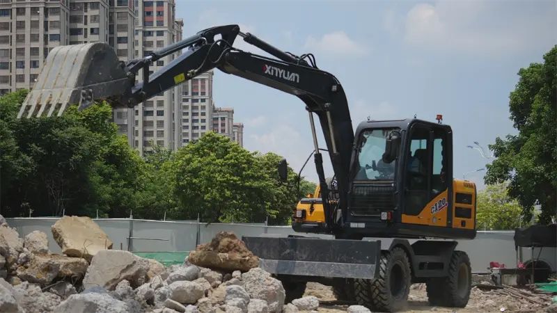 Xinyuan XYC75WYT Wheel Excavators Digger Hydraulic Backhoe Excavator