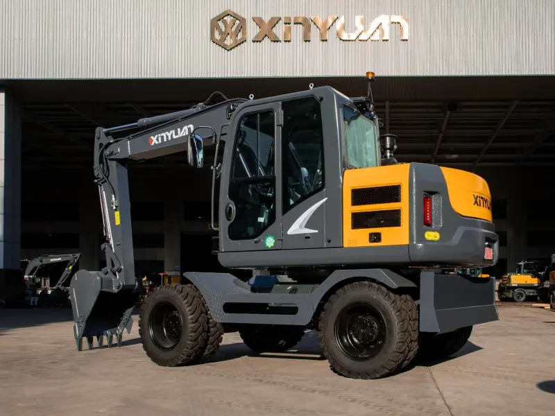 Xinyuan XYB75SWYT 7ton Small Digger Earth Moving Machine Backhoe Wheel Excavators
