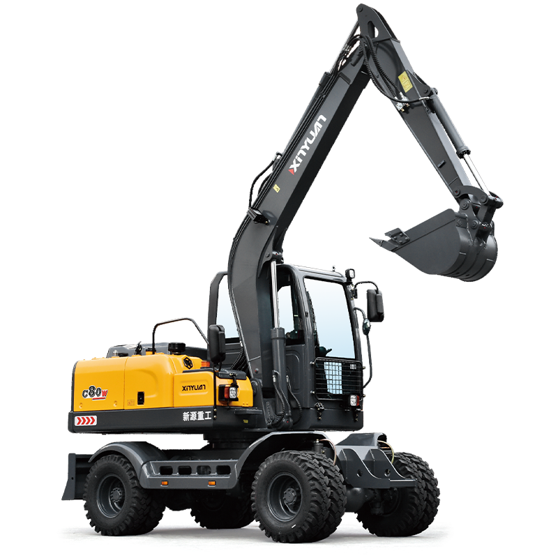 XYC80WYT New Digging Machine 7 Ton Wheel Excavator with Hydraulic Thumb for Sale