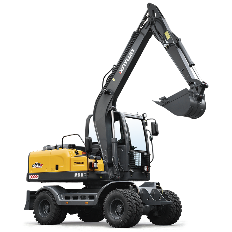 XYC75WYT New Digging Machine 7 Ton Wheel Excavator with Backhoe Bucket