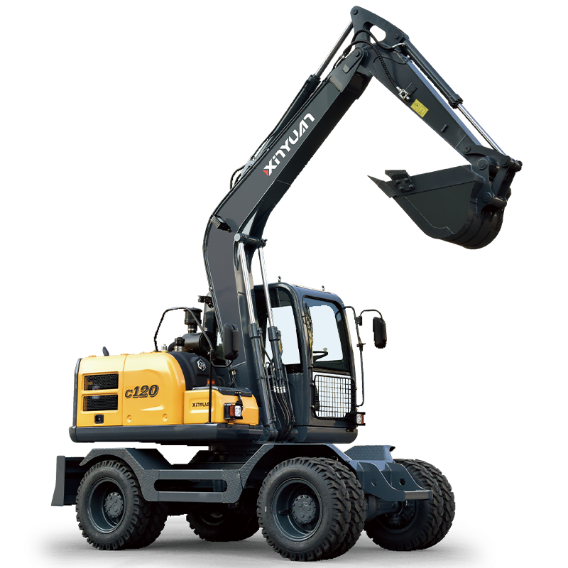 XYC120WTJ 9ton Wheel Excavator with Clamp Pipes Construction Machine Made In China