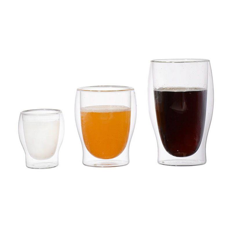 borosilicate double wall glass drinking cup cost