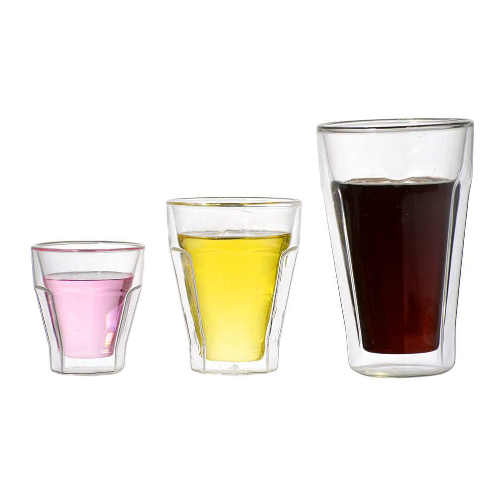 double layer high borosilicate glass cup material