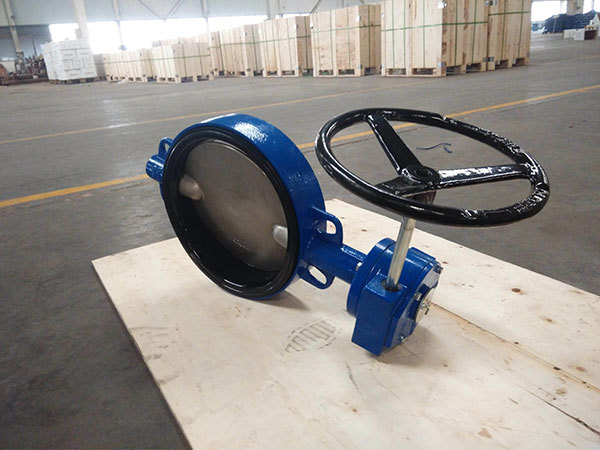 Wafer type  Centerline double stem Square stem soft-seated butterfly valve without pin