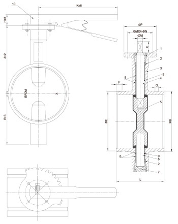 Butterfly Valve with Lever- Grooved End