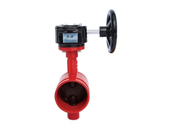 300PSI Grooved Butterfly Valve with Gearbox 