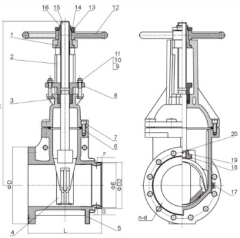 Resilient Wedge Os&Y Gate valve-Flangedx Grooved End