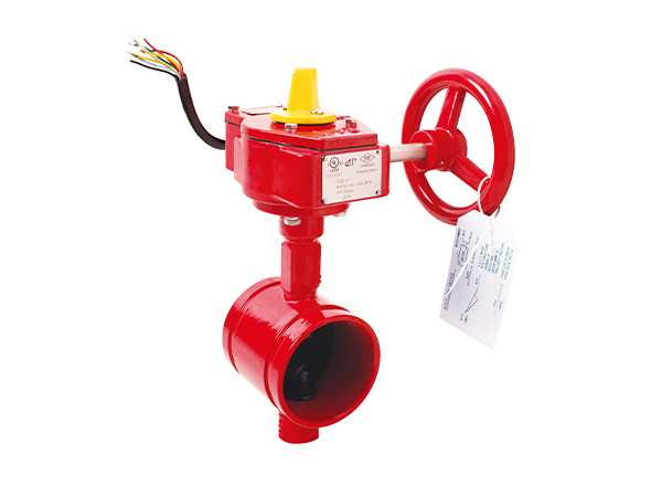 Butterfly Valve c/w Signal Gearbox- Grooved End