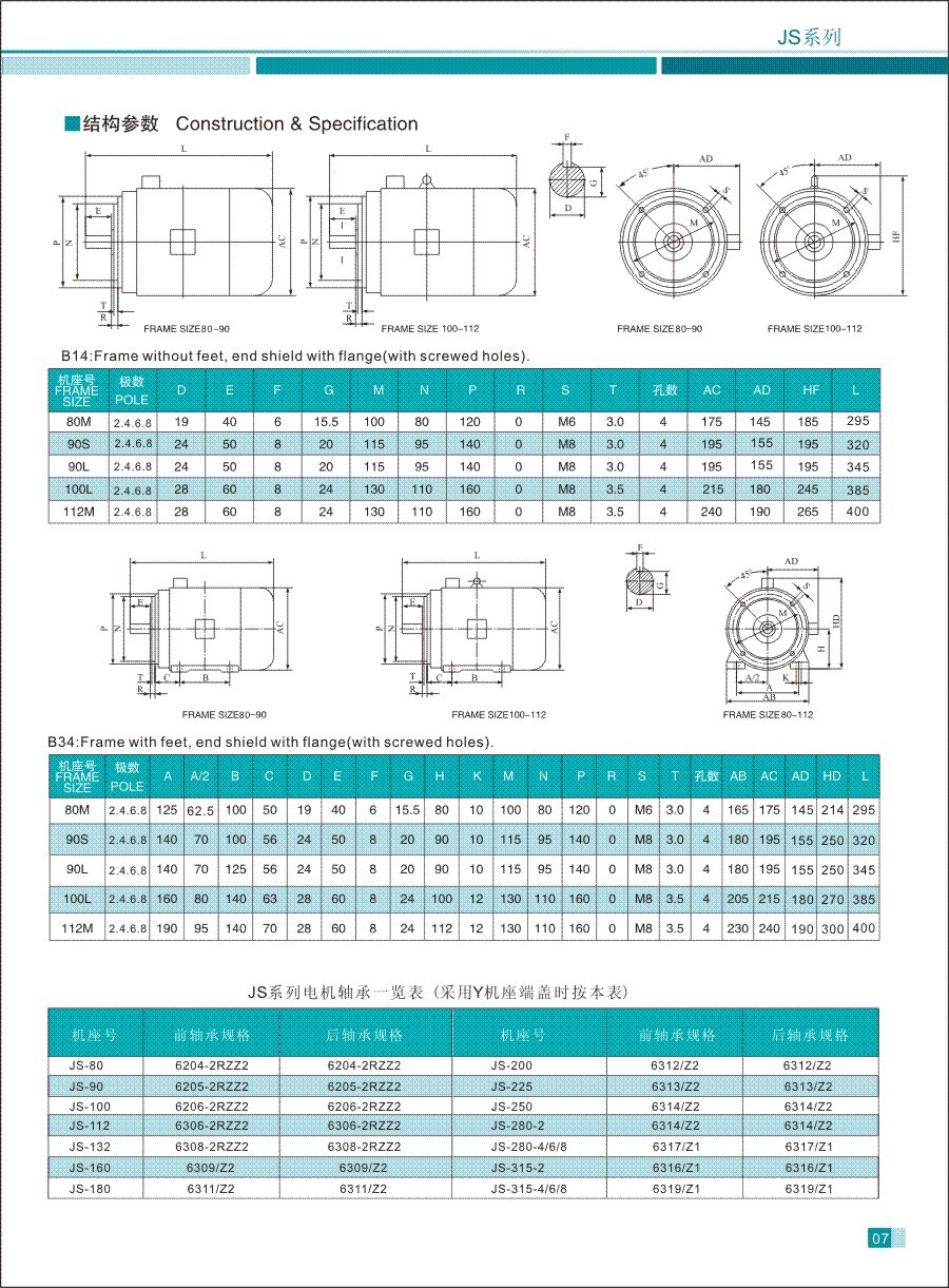 JS系列三相异步电动机