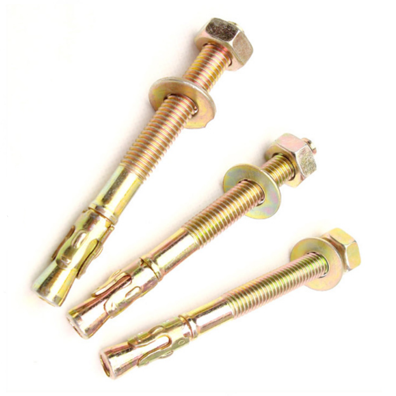 Color Yellow Zinc Plated Carbon Steel Gecko Repair Expansion Wedge Anchor Bolts