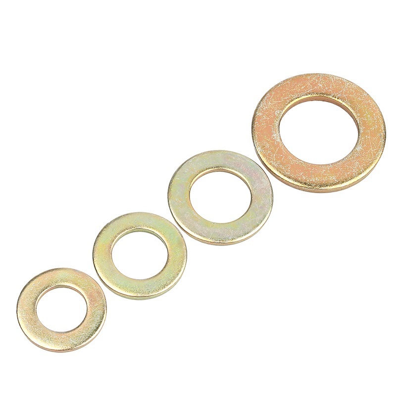 Color Yellow Zinc Plated Steel DIN125 Flat Washers