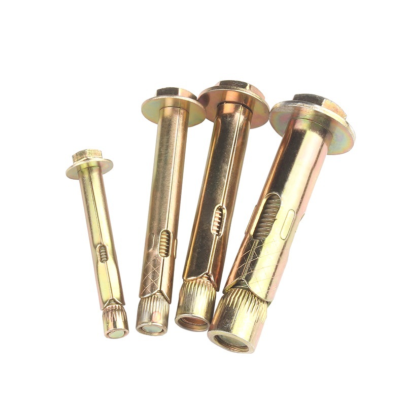 Color Yellow Zinc Plated Hex Nut Sleeve Anchor Expansion Bolt