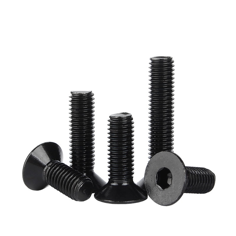 High Strength Grade 4.8 8.8 10.9 12.9 Black Oxide DIN7991 CSK Flat Head Hex Socket Bolts