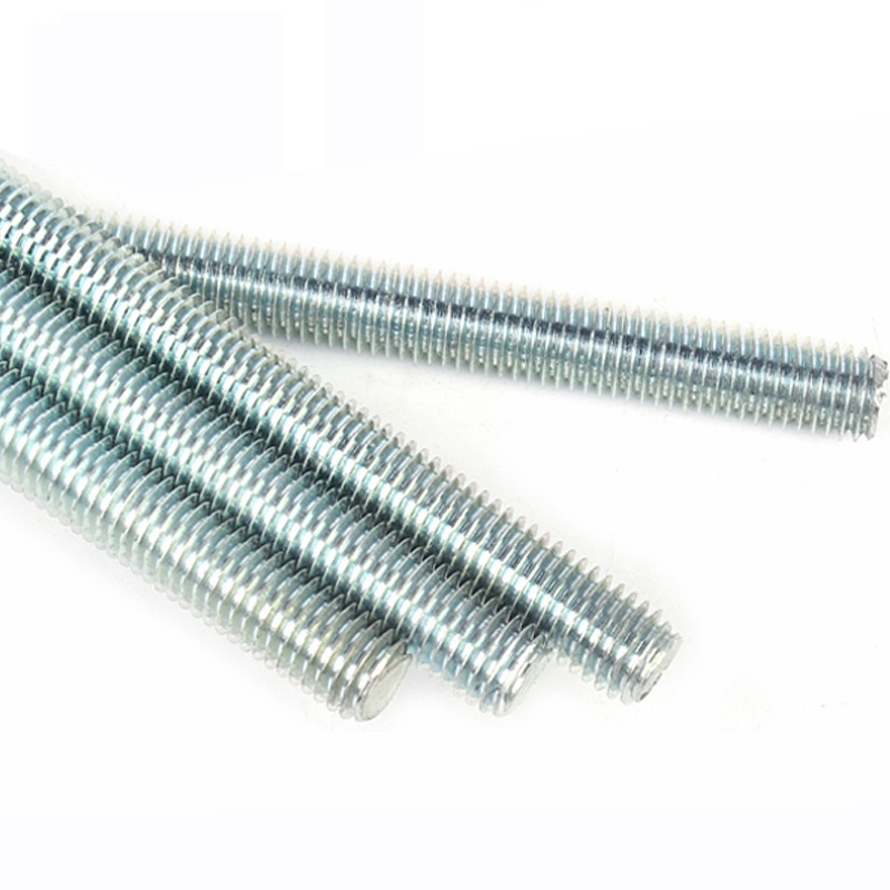 White Blue Zinc Plated High Strength Steel Grade 4.8 8.8 10.9 12.9 DIN975 DIN976 Threaded Rods