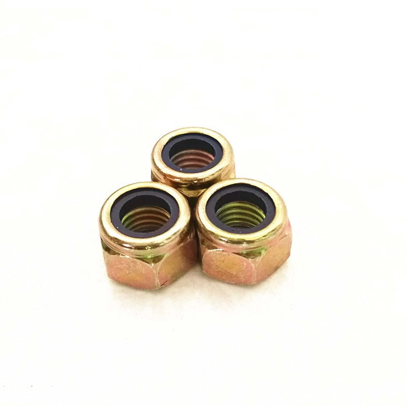 High Strength Grade 4 8 10 12 Steel Color Yellow Zinc Plated DIN982 DIN985 Nylon Lock Nuts Nylock Nuts