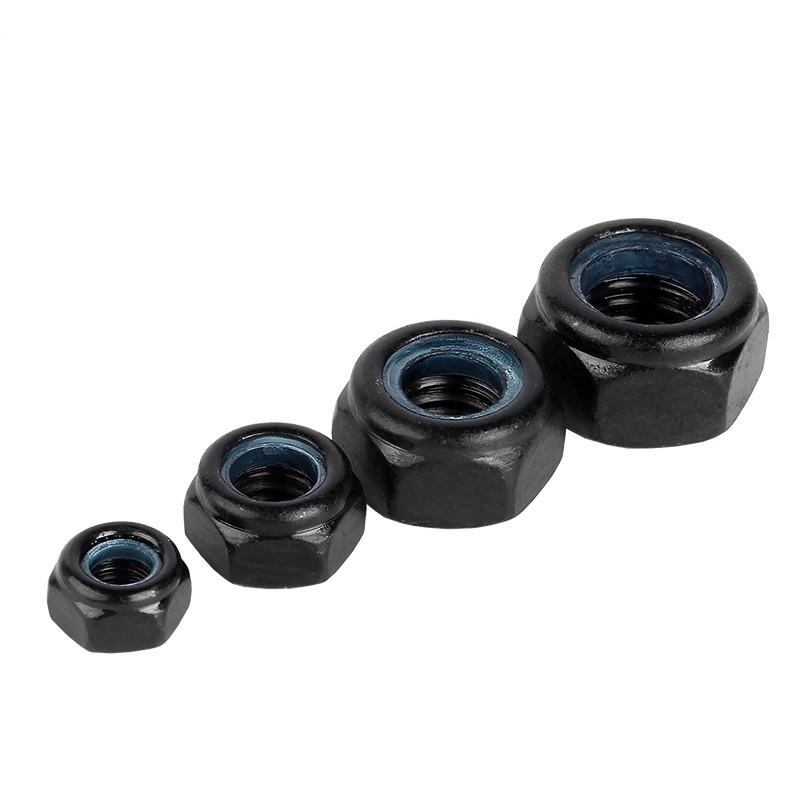 High Strength Grade 4 8 10 12 Steel Black Oxide DIN982 DIN985 Nylon Lock Nuts Nylock Nuts