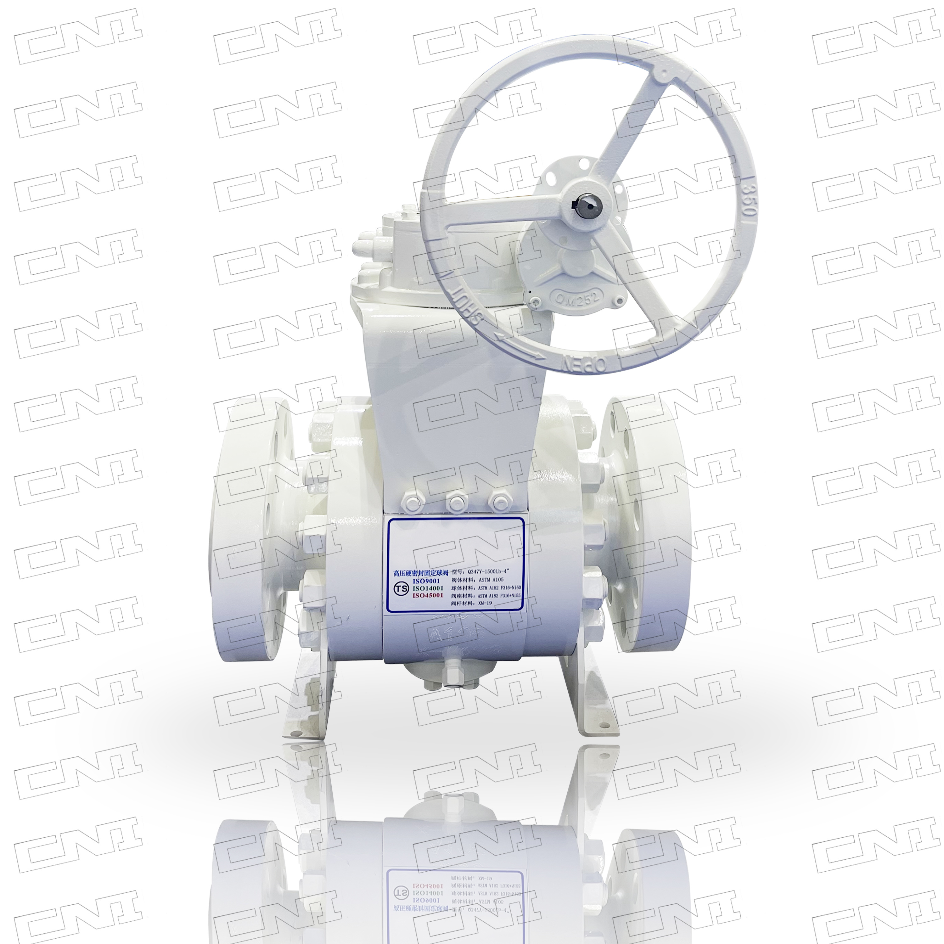 High pressure hard seal fixed ball valve