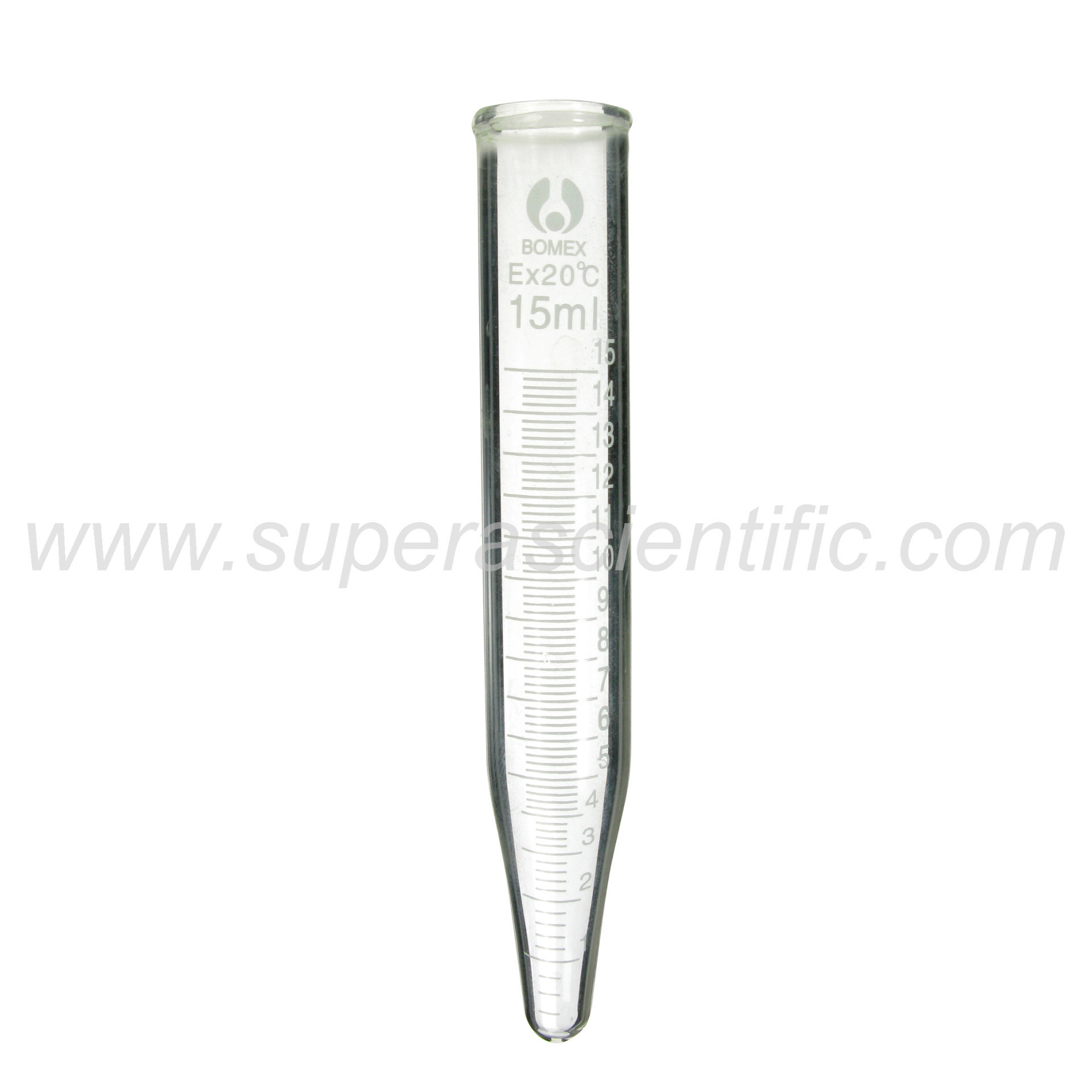 307-1-GR  Central Test Tube, Graduated,15ml