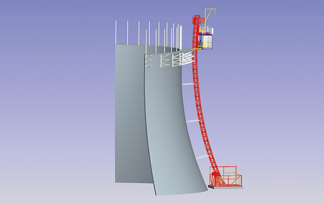 曲線(xiàn)、斜線(xiàn)施工升降機
