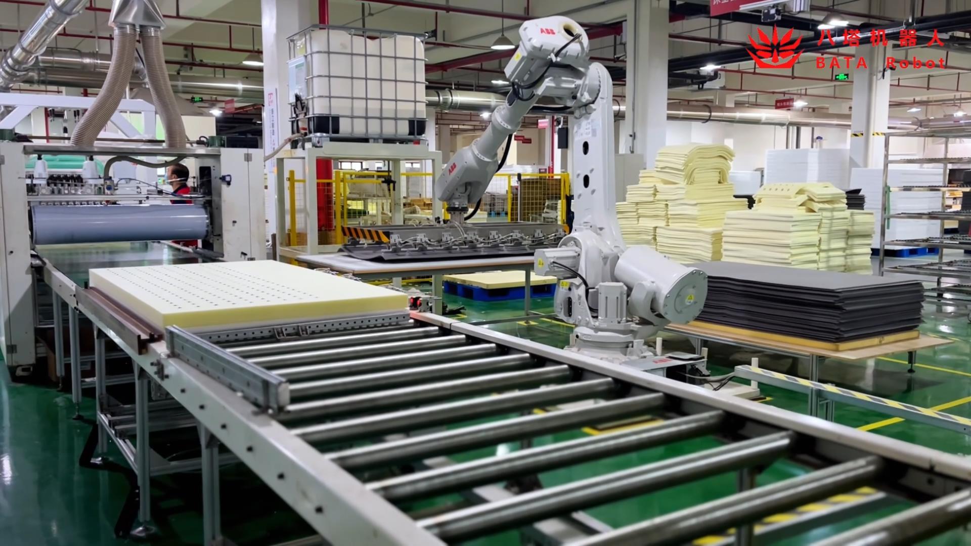 Magnetic mattress intelligent composite production line Magnetic mattress intelligent composite production line