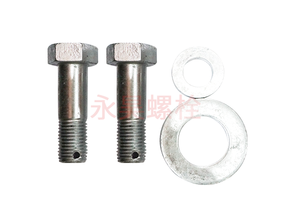 Hot-dip galvanized hexagon bolt with flat washer
