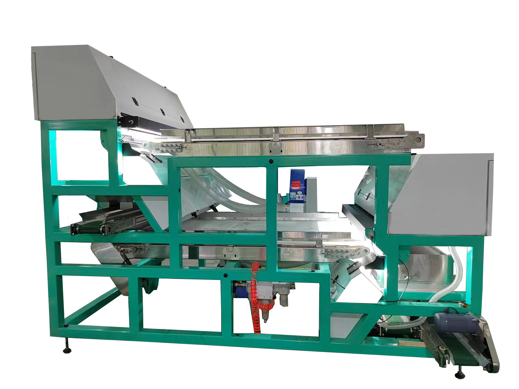 Double Layer Belt Type Color Sorter Machine for Nut Vegetables Plastic Metal
