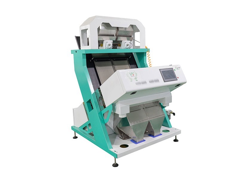 2 Chute 128 Channel Rice Bean Grain Nuts Colour Sorter Machine