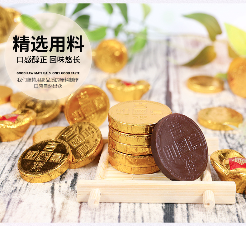 Gold coin chocolate