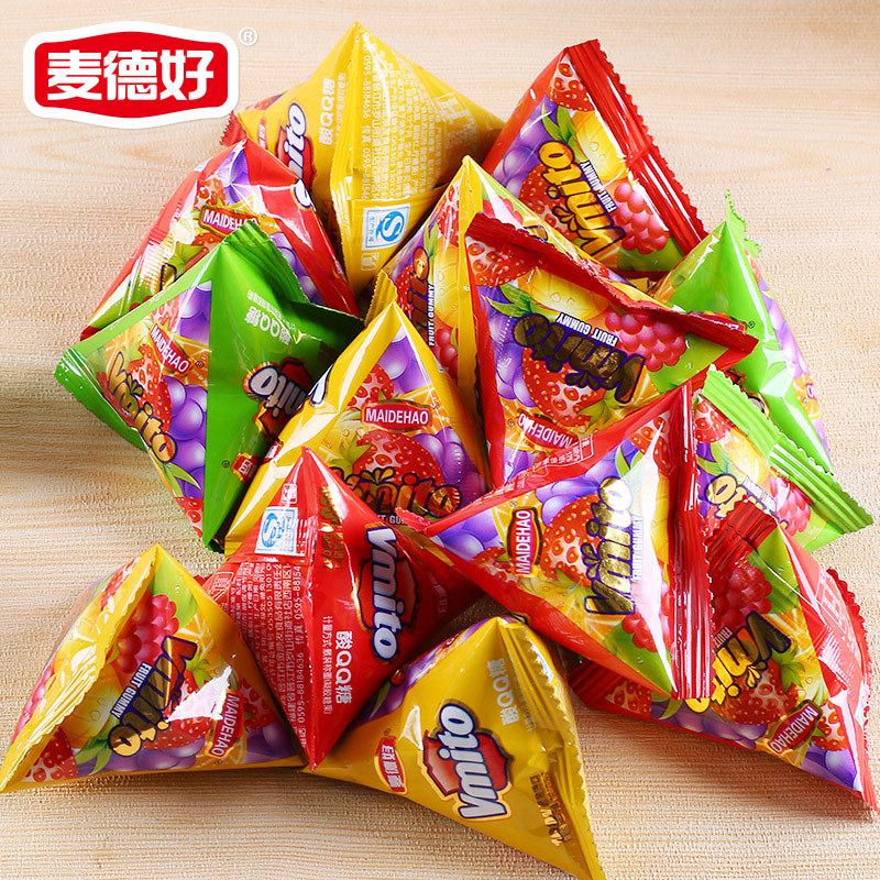 Maidehao sour qq gummy candy 500g bulk fruit flavor gummy fujian specialty wedding candy snacks