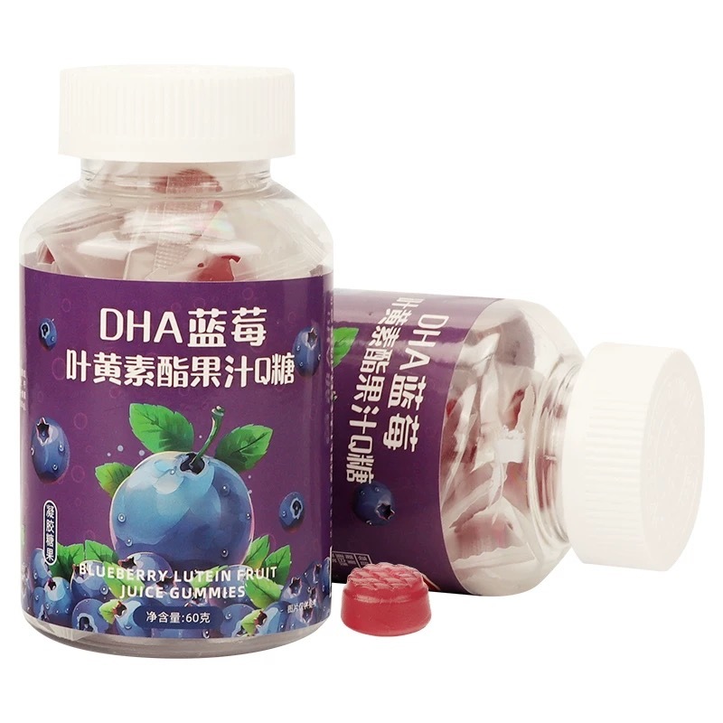 麥德好DHA藍(lán)莓葉黃素酯果汁Q糖罐裝