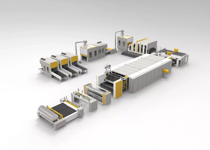 Ligne de production d'ouate de polyester dure pour collage thermique 500kg/H