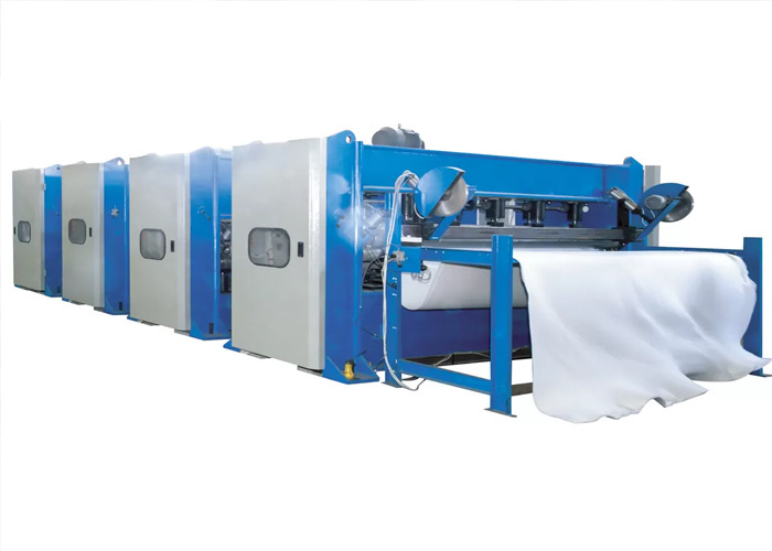500kg / h Filtration Feutre Matériaux Poinçonnage à aiguille Ligne de production Fibre de polyester