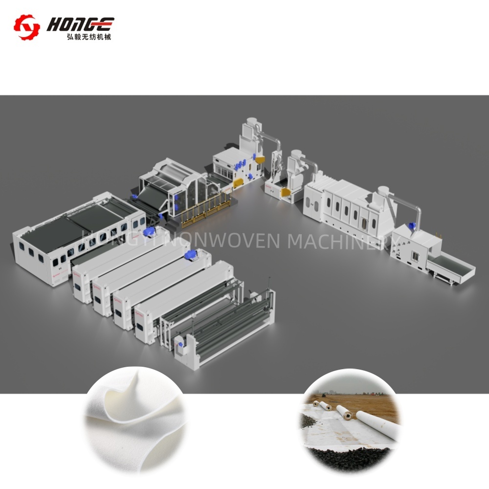 Automotive Interior 100gsm Nonwovens Needle Punching Production Line