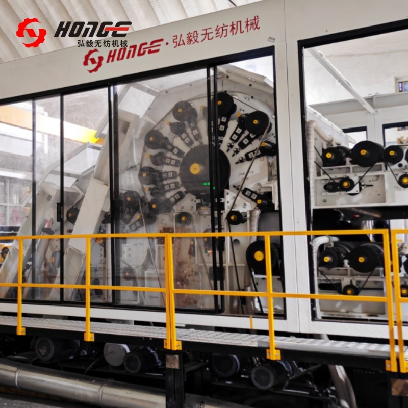 CE Nonwoven Carding Machine, Double Cylinder Fiber Carding Machine