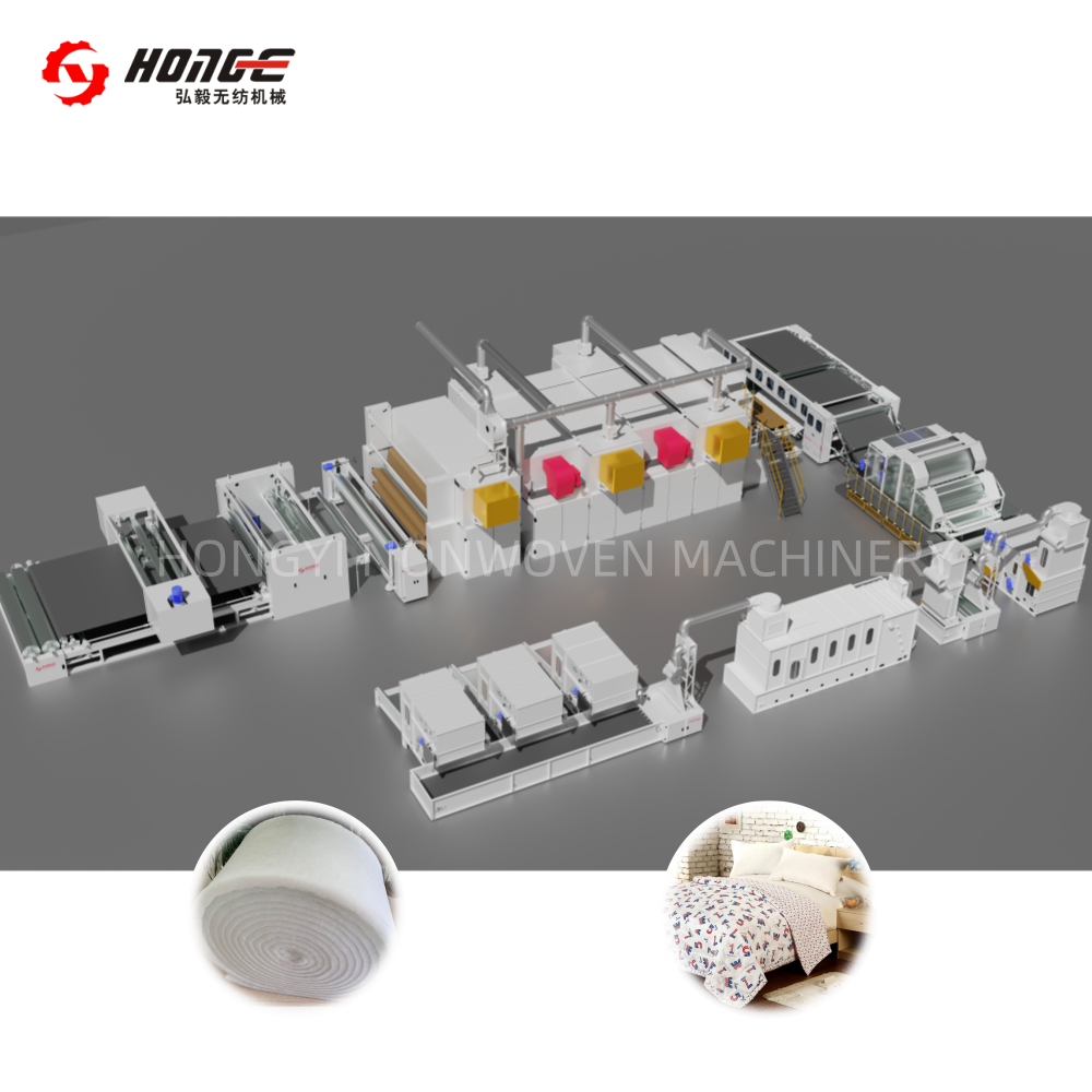 Nonwoven Soft Wadding Production Line For Mattress  Provide  Installation And Debugging  Service Overseas
