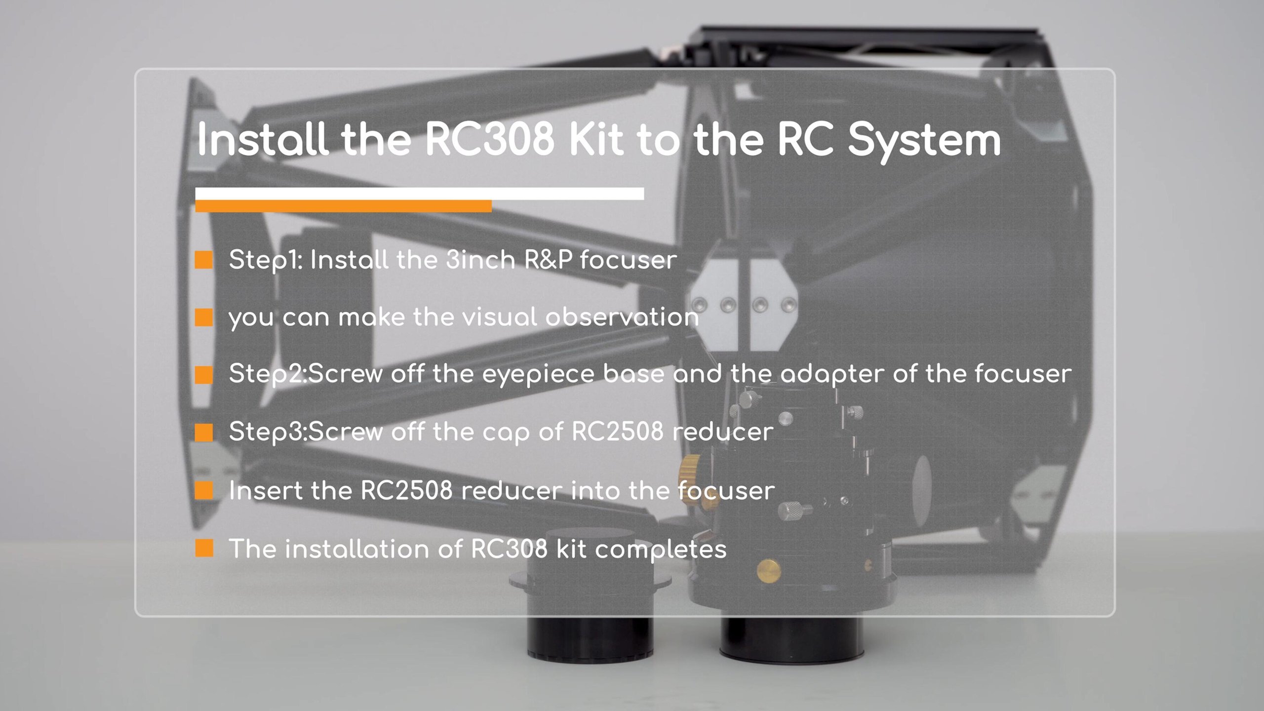 Install the Sharpstar RC308 Kit to the RC System