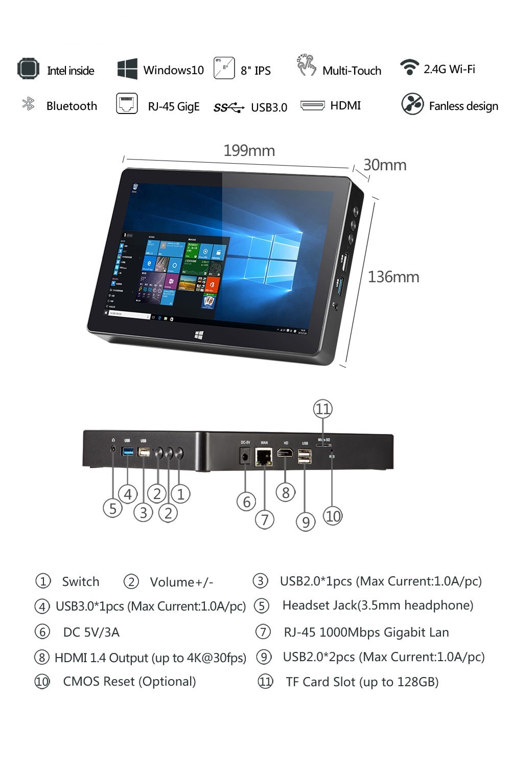 8-inch Touch All-In-One PC
