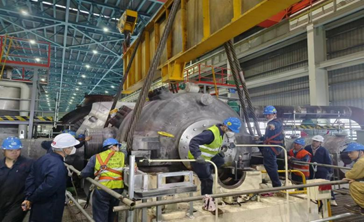 諫壁電廠14號機(jī)高壓缸就位回裝圓滿完成