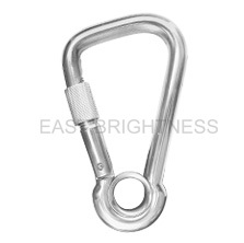 S0326 Spring Hook With Safety Nut & Eyelet Asymmetric
