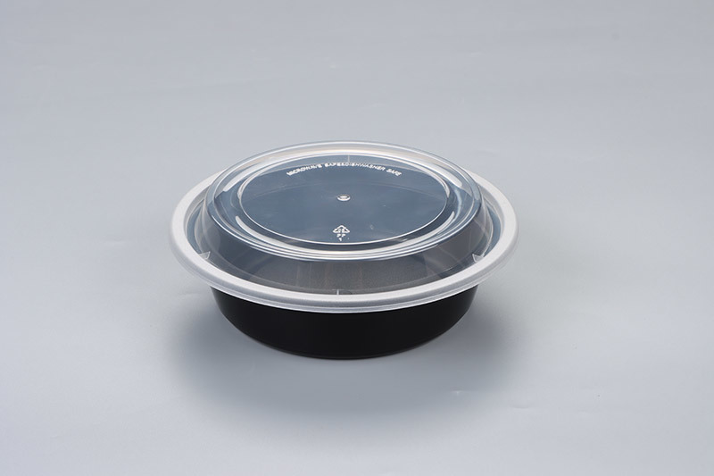 16oz 24oz 32oz 48oz round reusable  plastic microwable disposable take out container food box