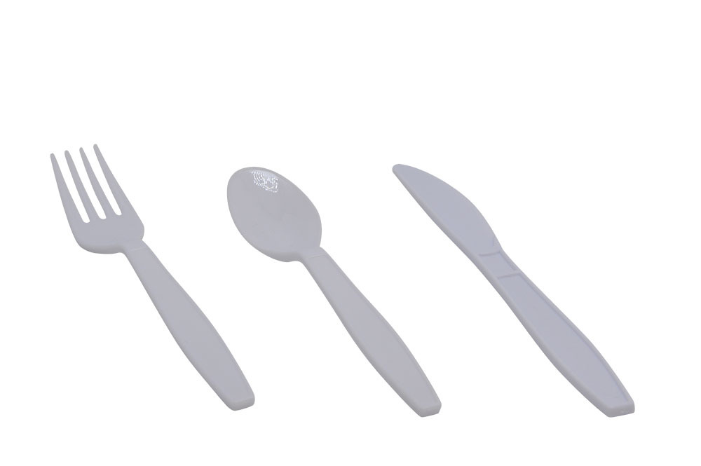 disposable wrapped plastic white forks restaurant to go forks disposable cutlery plastic fork set