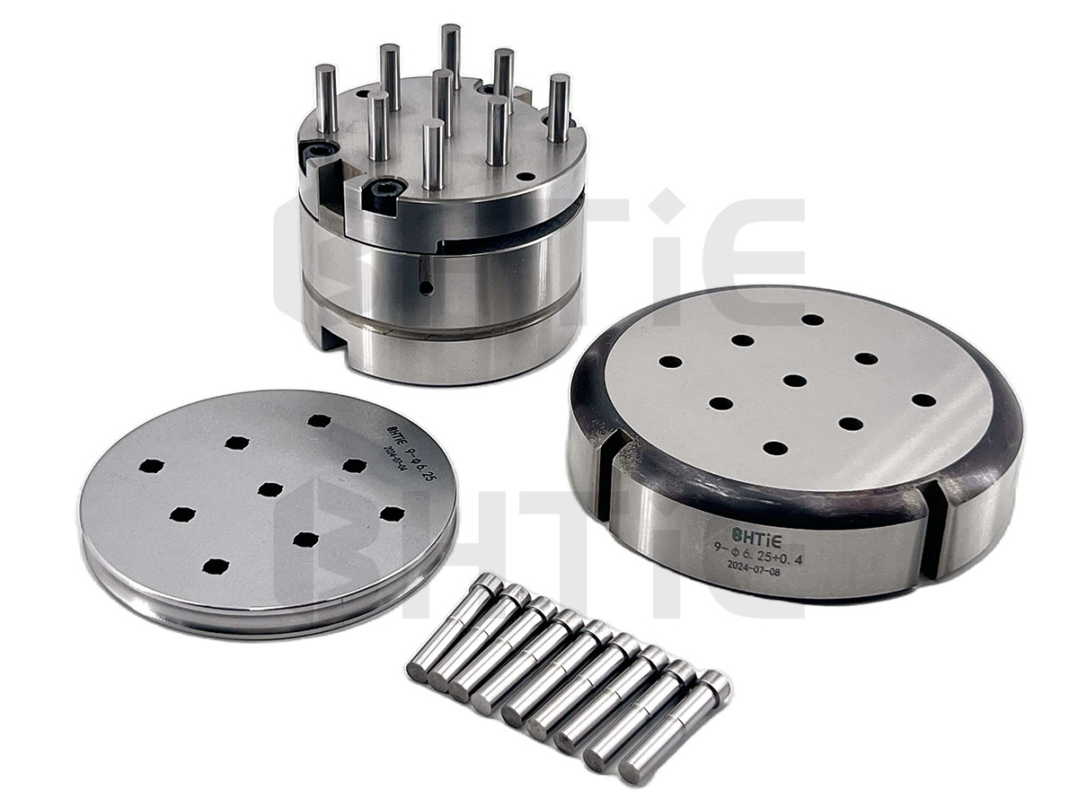 D station Cluster Tool Round 9 Holes with interchange punch inserts, Die / Stripper