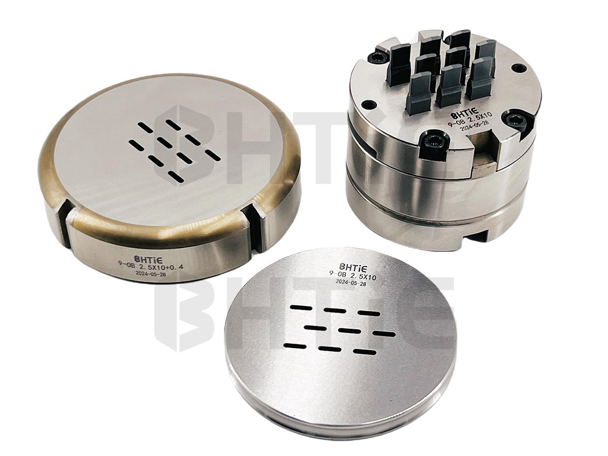 D station Cluster Tool Obround 9 Holes with interchange punch inserts (TiCN Coated), Die / Stripper