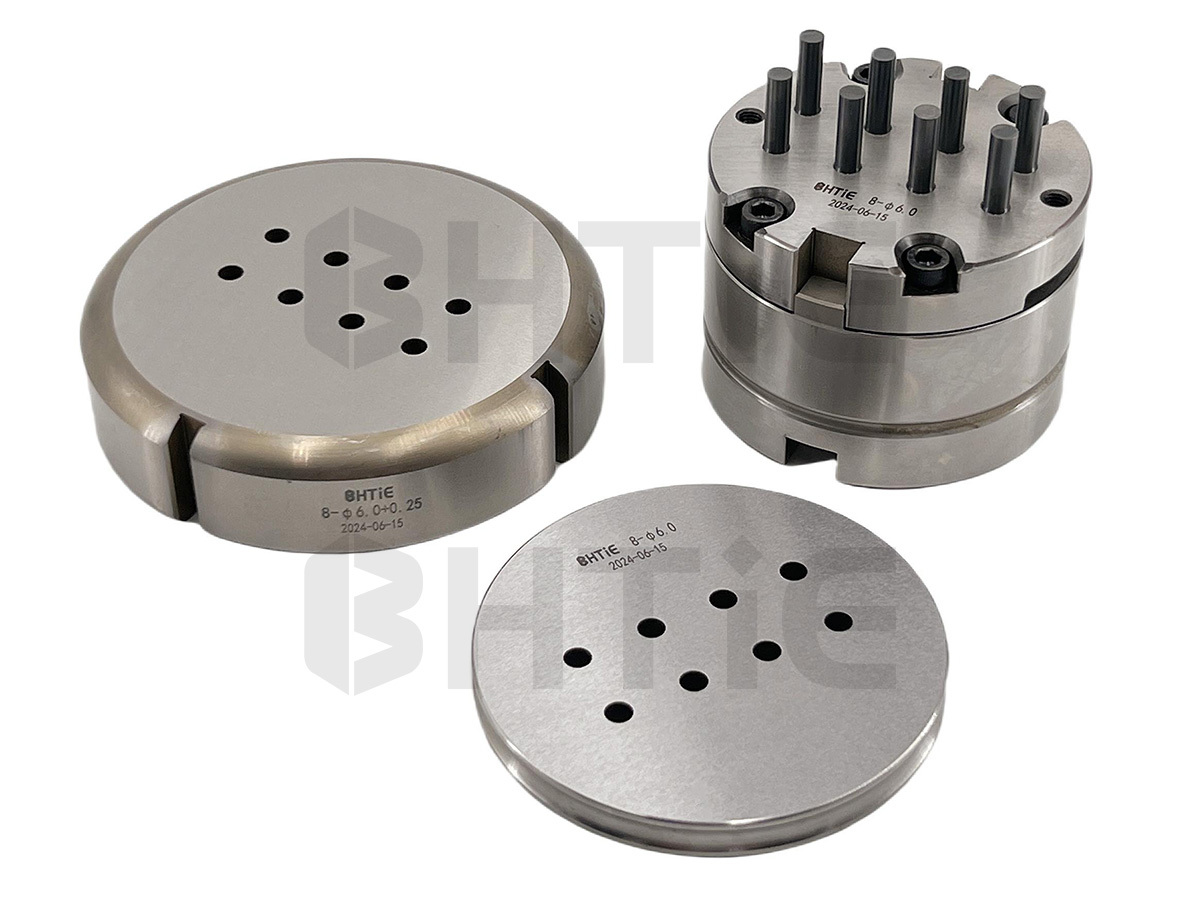 D station Cluster Tool Round 6 Holes with interchange punch inserts (TiCN Coated), Die / Stripper