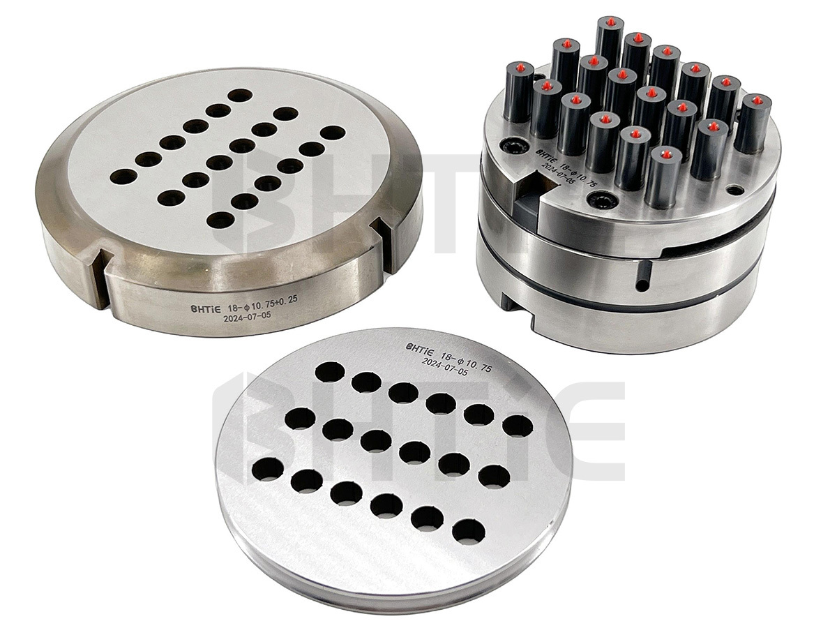 E station Cluster Tool Round 18 Holes with interchange punch inserts (TiCN Coated), Die / Stripper