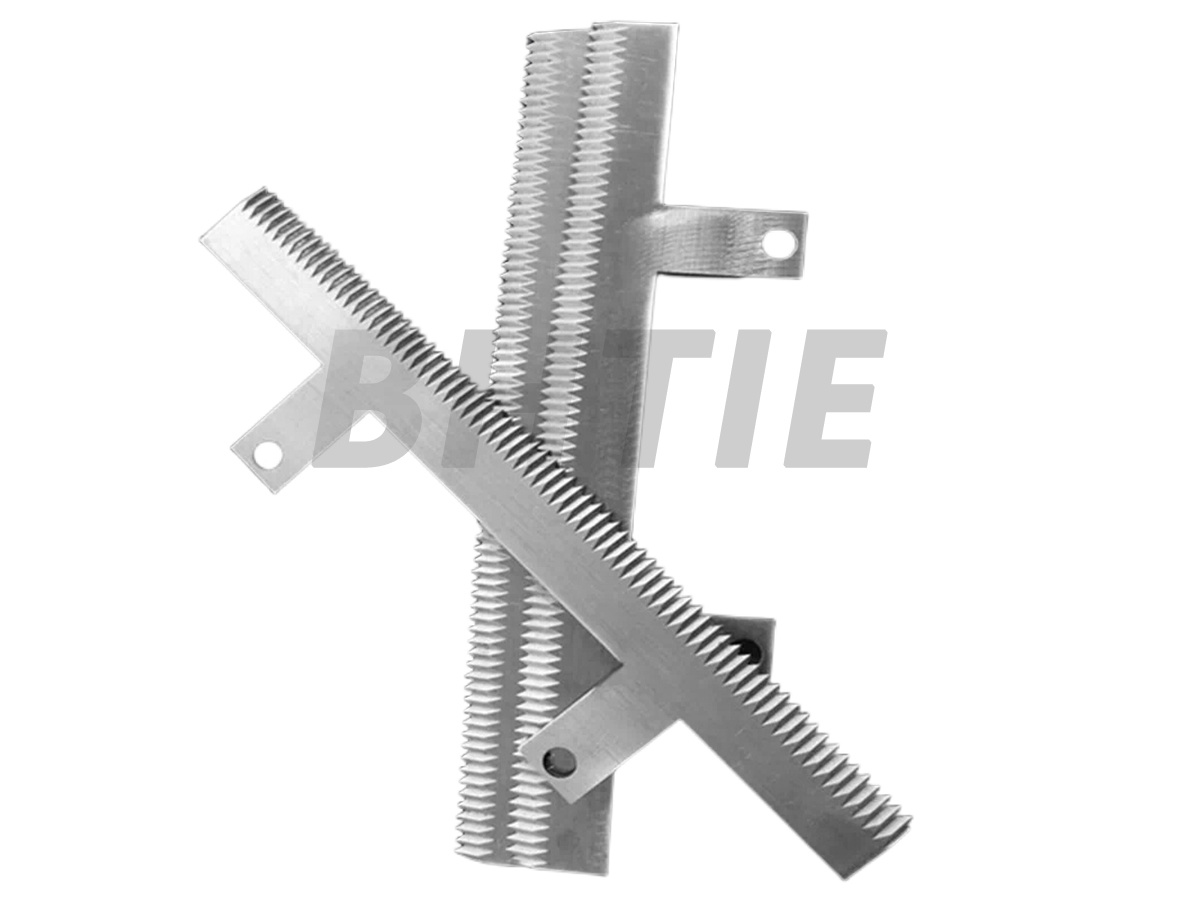Packaging toothed blade / knife