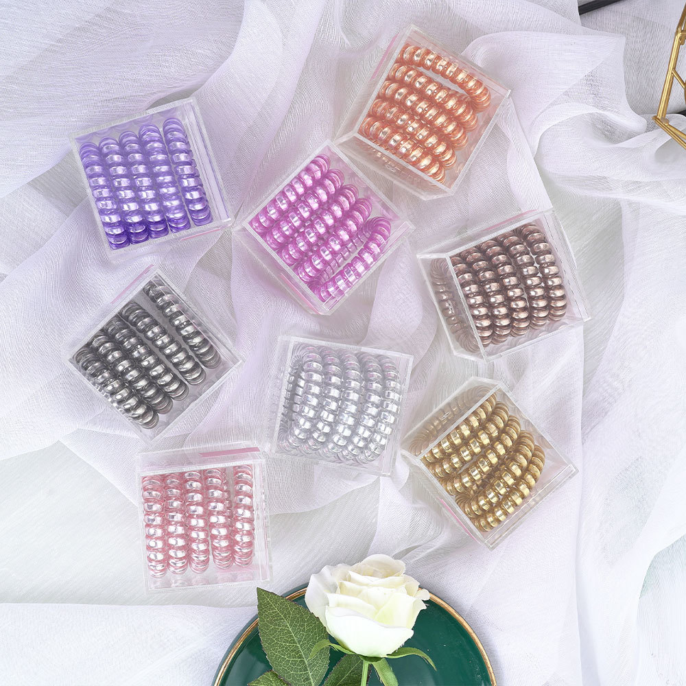 Metallic telephone wire hair ring