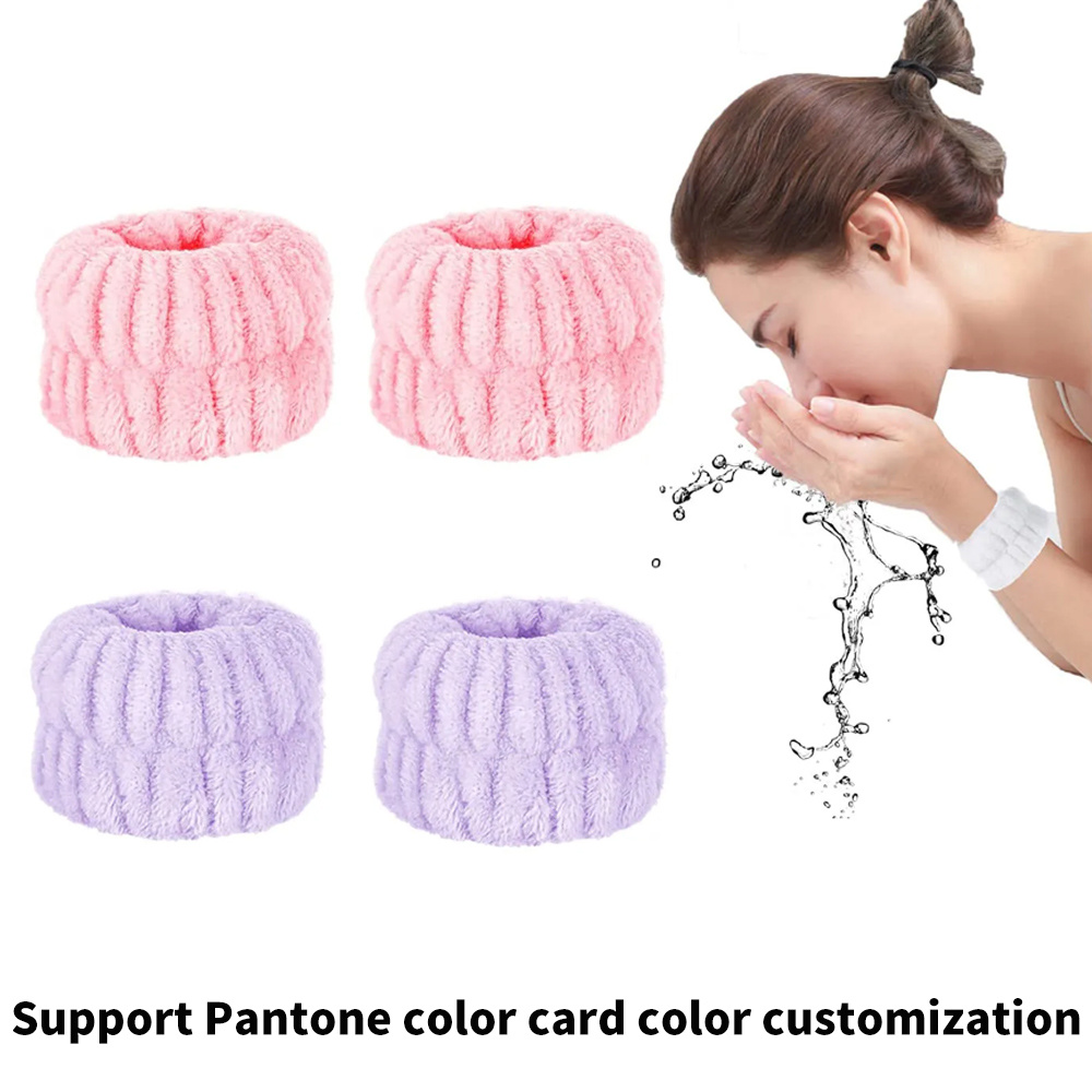 BSCI Amazon cross-border flannel washing wrist sports bracelet with hair band 1 buyer