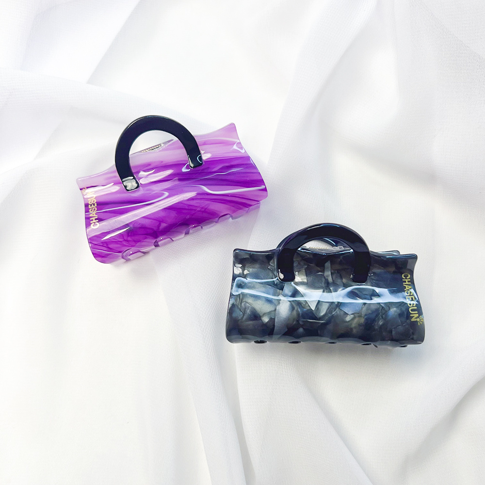 Bag shape acrylic grab clip